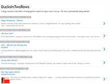 Tablet Screenshot of ducksintworows.blogspot.com