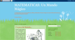 Desktop Screenshot of matematicasunmundomagico.blogspot.com