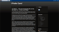 Desktop Screenshot of iprefercars.blogspot.com