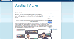 Desktop Screenshot of aasthatvlive.blogspot.com