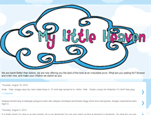 Tablet Screenshot of mylittleheaven-store.blogspot.com