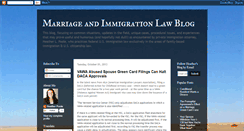 Desktop Screenshot of marriage-and-immigrationlaw.blogspot.com