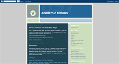 Desktop Screenshot of academicforums.blogspot.com