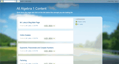 Desktop Screenshot of algebra1content.blogspot.com