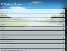 Tablet Screenshot of algebra1content.blogspot.com