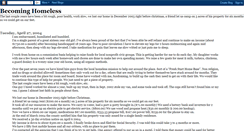 Desktop Screenshot of becominghomeless.blogspot.com