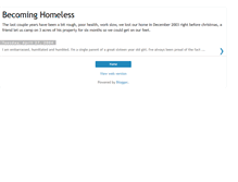 Tablet Screenshot of becominghomeless.blogspot.com