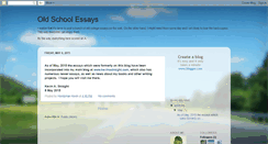 Desktop Screenshot of myoldschoolessays.blogspot.com