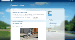 Desktop Screenshot of pigeonforsale.blogspot.com