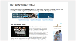 Desktop Screenshot of how-to-do-window-tinting.blogspot.com