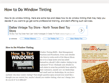 Tablet Screenshot of how-to-do-window-tinting.blogspot.com