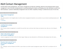 Tablet Screenshot of mlmcontactmanagement.blogspot.com