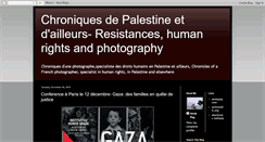 Desktop Screenshot of chroniquespalestine.blogspot.com