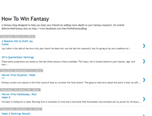 Tablet Screenshot of howtowinfantasy.blogspot.com