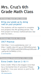 Mobile Screenshot of cruz6thgrademath.blogspot.com