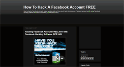 Desktop Screenshot of howtohackfacebook-gohacking.blogspot.com