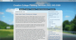 Desktop Screenshot of creationcollegeplanningservices.blogspot.com