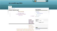 Desktop Screenshot of iiccworldcup2011.blogspot.com