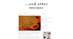 Desktop Screenshot of andotherrecipes.blogspot.com