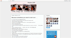 Desktop Screenshot of joysthreeboys.blogspot.com