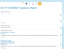 Tablet Screenshot of doityourselfappliancerepair.blogspot.com