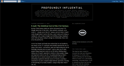 Desktop Screenshot of profoundlyinfluential.blogspot.com