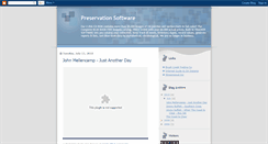 Desktop Screenshot of preservationsoftware.blogspot.com