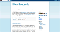 Desktop Screenshot of lifewithlucretia.blogspot.com