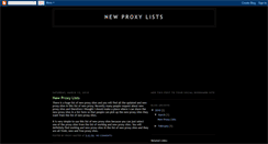 Desktop Screenshot of newproxylists.blogspot.com