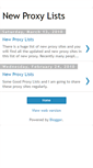 Mobile Screenshot of newproxylists.blogspot.com