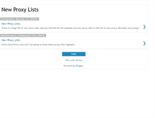 Tablet Screenshot of newproxylists.blogspot.com