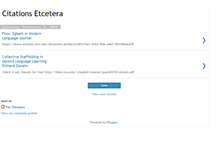 Tablet Screenshot of citationsetcetera.blogspot.com