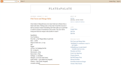 Desktop Screenshot of plate2palate.blogspot.com