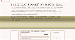 Desktop Screenshot of indianstocks4u.blogspot.com