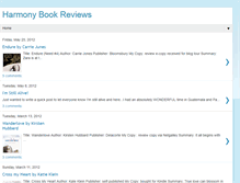 Tablet Screenshot of harmonybookreviews.blogspot.com