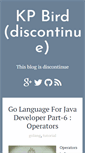 Mobile Screenshot of kpbird.blogspot.com