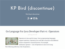 Tablet Screenshot of kpbird.blogspot.com