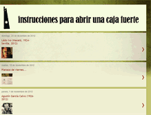 Tablet Screenshot of instruccionesparaabrirunacajafuerte.blogspot.com