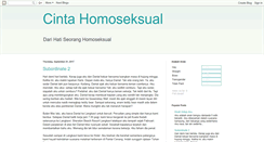 Desktop Screenshot of cintahomoseksual.blogspot.com