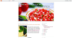 Desktop Screenshot of deliciousplusnutritious.blogspot.com