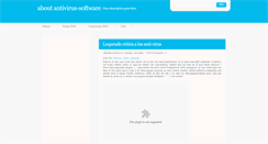 Desktop Screenshot of aboutantivirus-software.blogspot.com