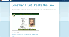 Desktop Screenshot of jonathanhuntbreaksthelaw.blogspot.com