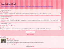 Tablet Screenshot of onelittlechick.blogspot.com