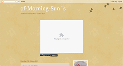 Desktop Screenshot of of-morning-sun.blogspot.com