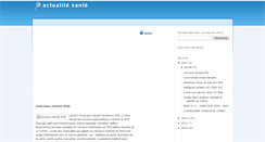 Desktop Screenshot of actualitesantefr.blogspot.com
