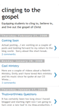 Mobile Screenshot of clingingtothegospel.blogspot.com