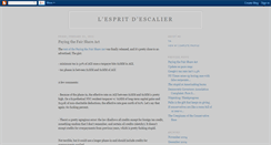 Desktop Screenshot of lespritdescalier.blogspot.com