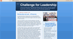 Desktop Screenshot of challengeforleadership.blogspot.com