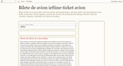 Desktop Screenshot of bilete-avion-ieftine.blogspot.com