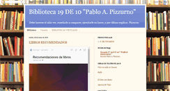 Desktop Screenshot of biblioteca19de10.blogspot.com